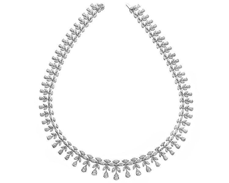 18 K Rhodium-Plated White Gold Necklace 28,07 ct - fineness 18 K