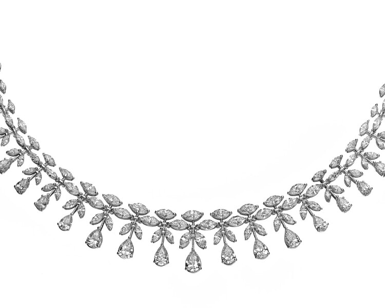 18 K Rhodium-Plated White Gold Necklace 28,07 ct - fineness 18 K