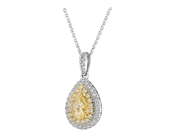 Přívěsek z bílého zlata s diamanty 1,35 ct - ryzost 750
