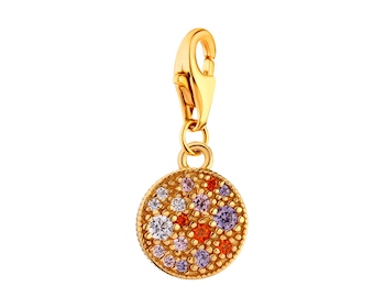 Gold-Plated Silver Pendant with Cubic Zirconia