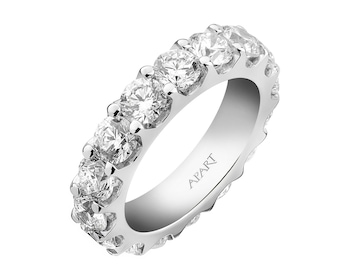 18 K Rhodium-Plated White Gold Eternity with Diamonds 4,80 ct - fineness 18 K