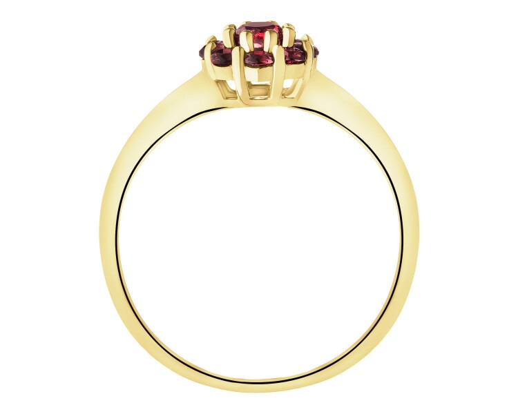 14 K Yellow Gold Ring with Synthetic Ruby