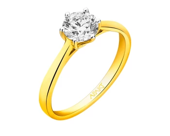 Prsten z bílého zlata s briliantem 1,01 ct - ryzost 750