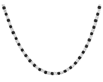 Stainless Steel Necklace with Hematite