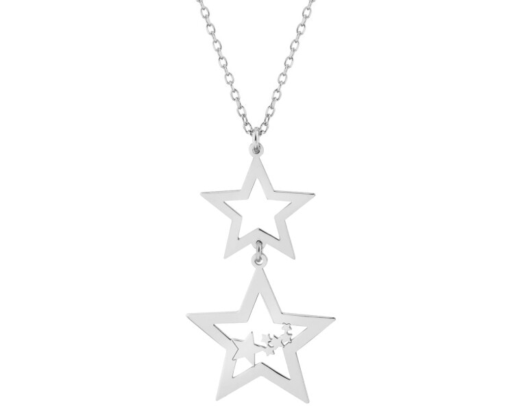 Rhodium Plated Silver Necklace