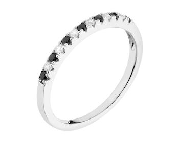 Rhodium Plated Silver Ring with Synthetic Spinel