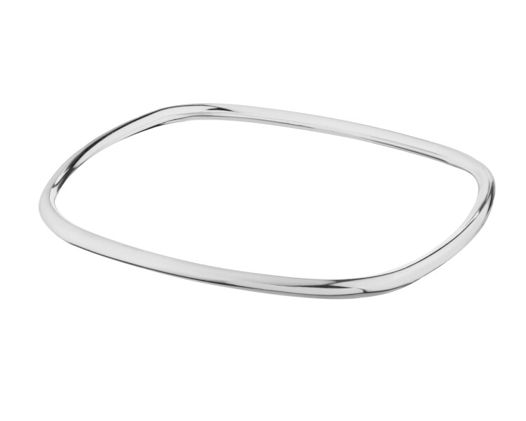 Rhodium Plated Silver Rigid Bracelet