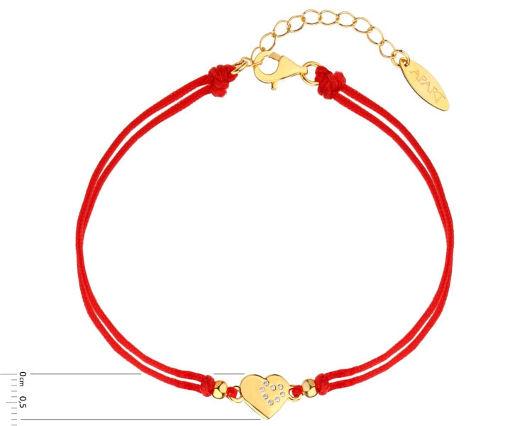 Gold-Plated Silver Bracelet with Cubic Zirconia