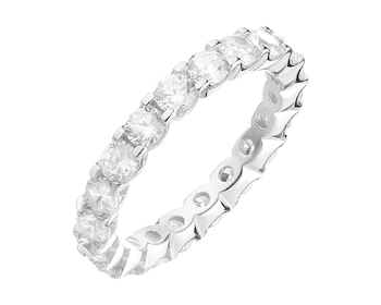 Rhodium Plated Silver Eternity with Cubic Zirconia