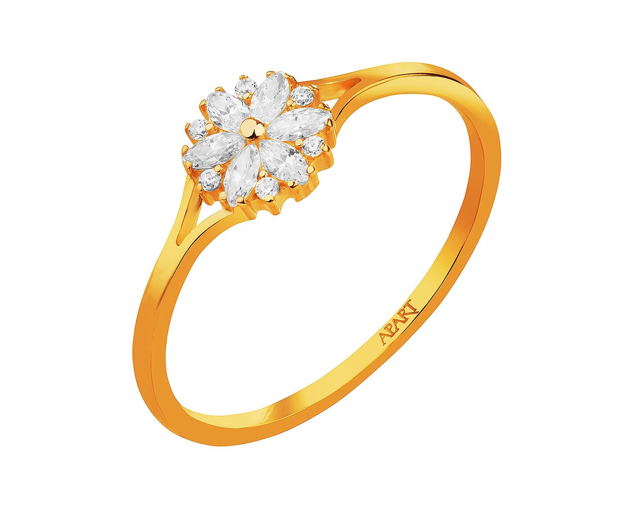 Sleek And Shiny 14k Diamond Ring By Lagu Bandhu - Lagu Bandhu