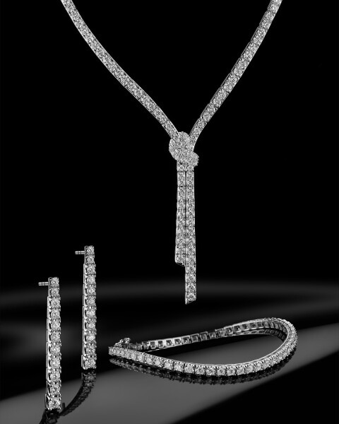Náušnice z bílého zlata s brilianty - 1,70 ct - ryzost 750