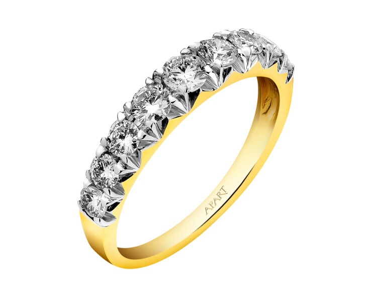 Zlatý prsten s brilianty 0,78 ct - ryzost 585