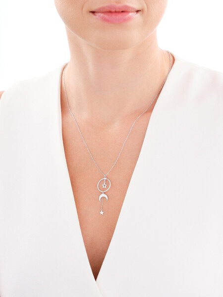 Rhodium Plated Silver Necklace