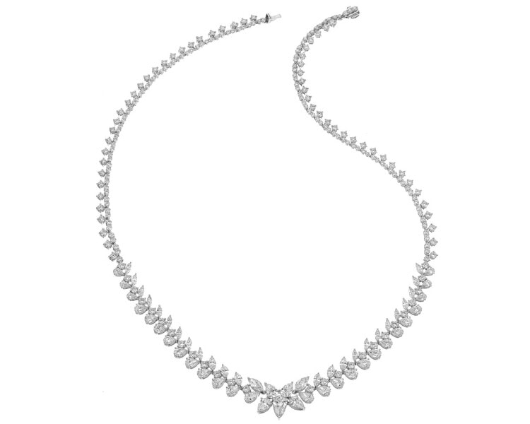 18 K Rhodium-Plated White Gold Necklace - 17,20 ct - fineness 18 K