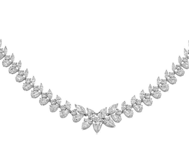 18 K Rhodium-Plated White Gold Necklace - 17,20 ct - fineness 18 K