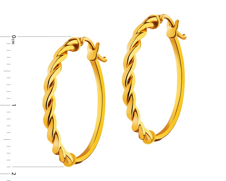 9 K Yellow Gold Hoop Earring
