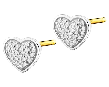 375  Earrings with Diamonds 0,07 ct - fineness 375
