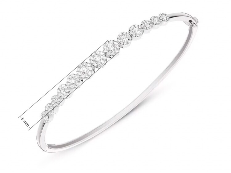 White gold bracelet with brilliants - 1,04 ct - fineness 14 K