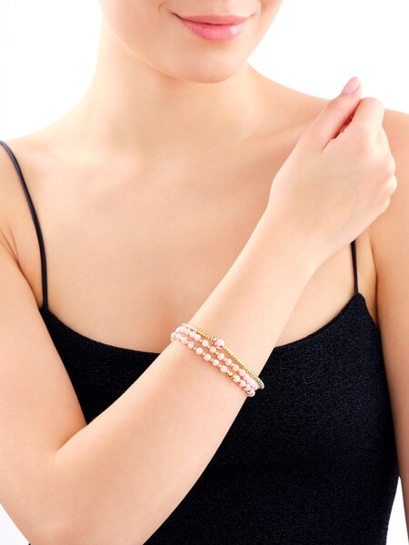 Gold-Plated Brass Bracelet with Shell