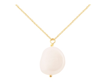 Zlatý náhrdelník s perlou, anker