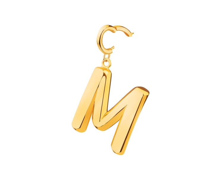 Złota zawieszka - litera M