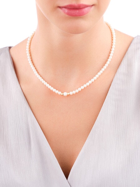 14 K Yellow Gold Pearl Necklace with Pearl