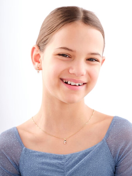 Złote kolczyki z emalią - pingwiny