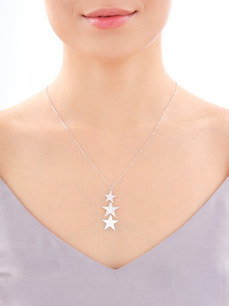 Stříbrný náhrdelník - hvězdy