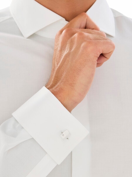 Manžetové knoflíčky z bílého zlata s brilianty - 0,02 ct - ryzost 585