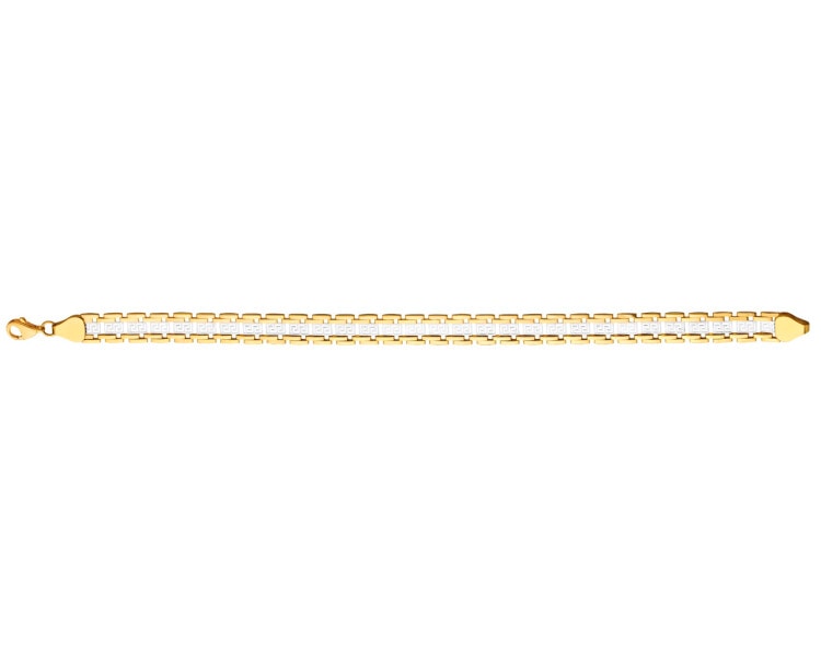 14 K Rhodium-Plated Yellow Gold Bracelet