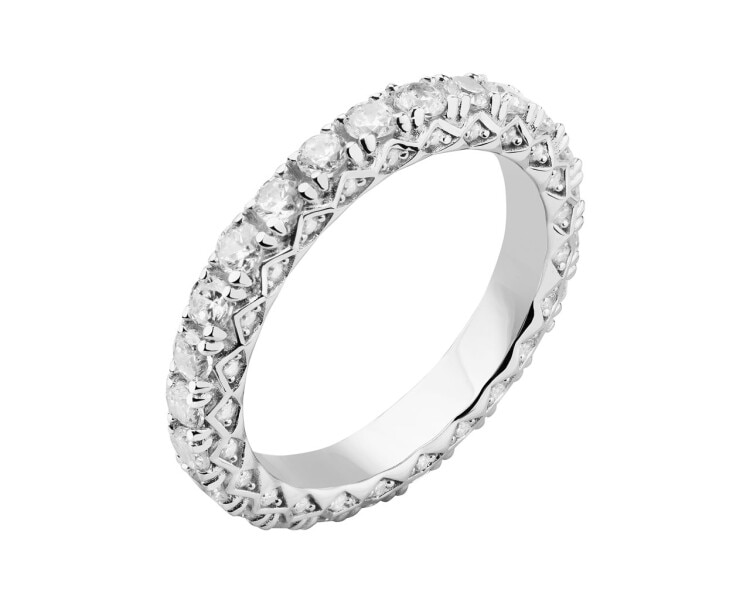 Stříbrný prsten se zirkony - Eternity