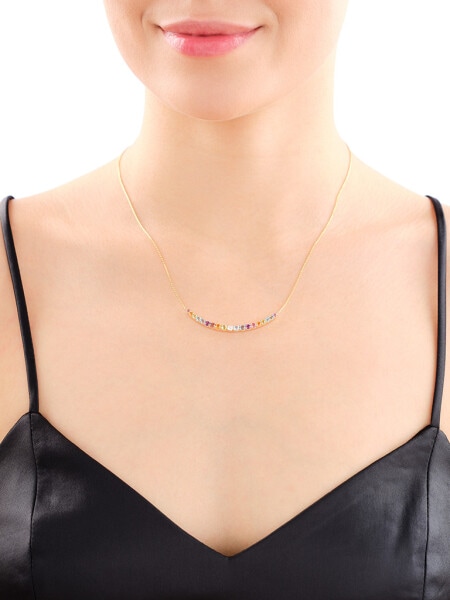 14 K Yellow Gold Necklace with Diamond - fineness 14 K
