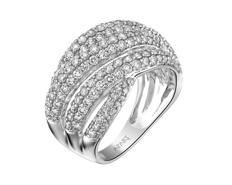 Prsten z bílého zlata s diamanty 2,13 ct - ryzost 585