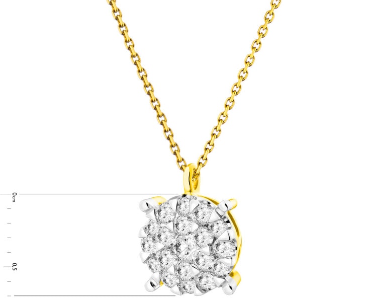 Zlatý náhrdelník s brilianty 0,25 ct - ryzost 585