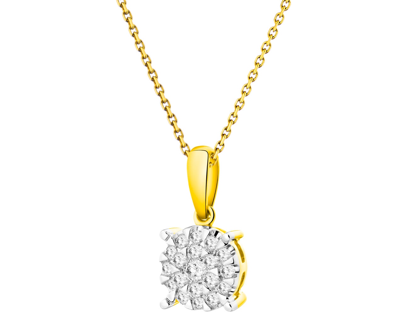 Floating 1/2-3 Carat Diamond Solitaire Pendant Necklace 14K White Gold  000916