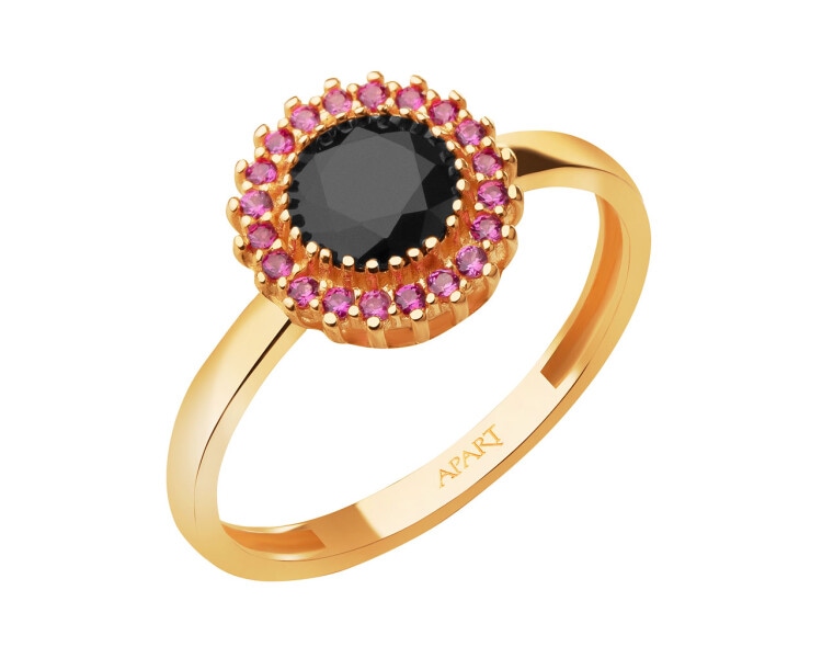 14 K Yellow Gold Ring with Cubic Zirconia