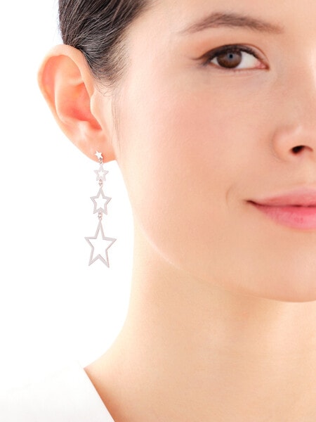 Rhodium Plated Silver Earrings