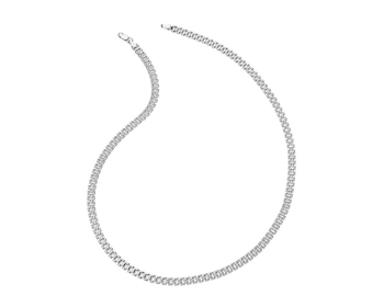 14 K Rhodium-Plated White Gold Necklace