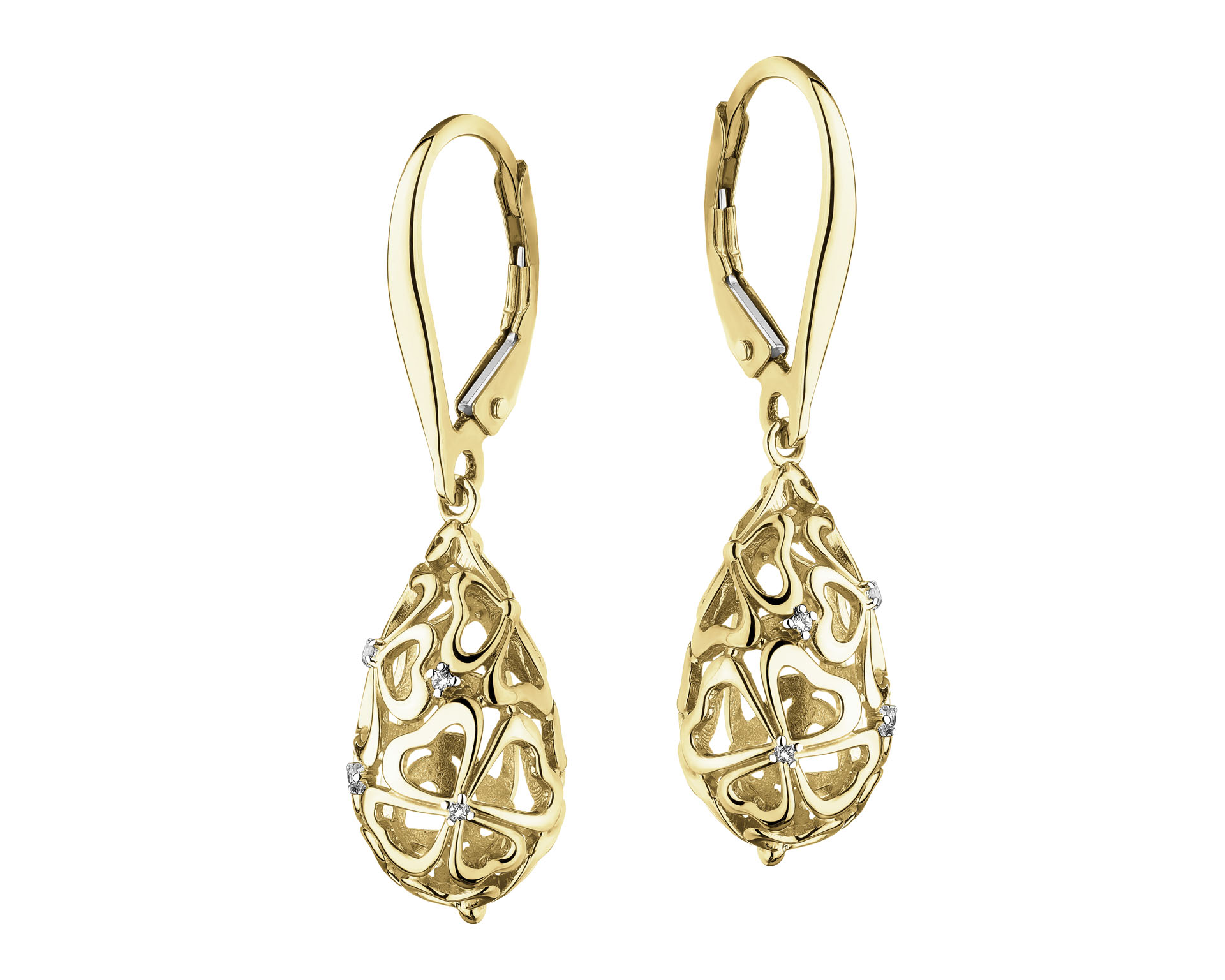 Rubans Voguish Gold Dangle Earrings