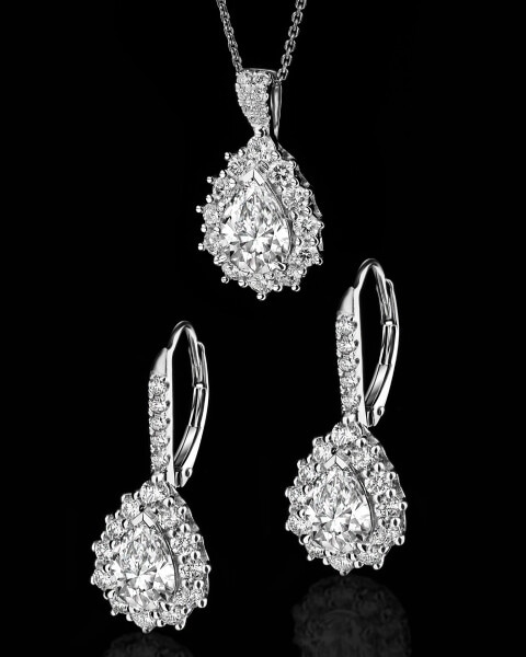 18 K Rhodium-Plated White Gold Pendant - 1,54 ct - fineness 18 K