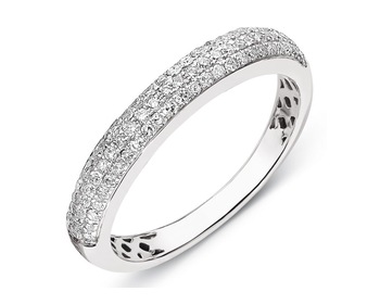 White gold ring with diamonds 0,36 ct - fineness 14 K