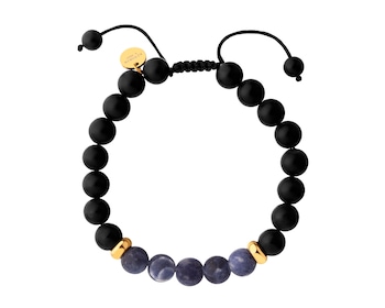 Stainless Steel Bracelet with Onyx