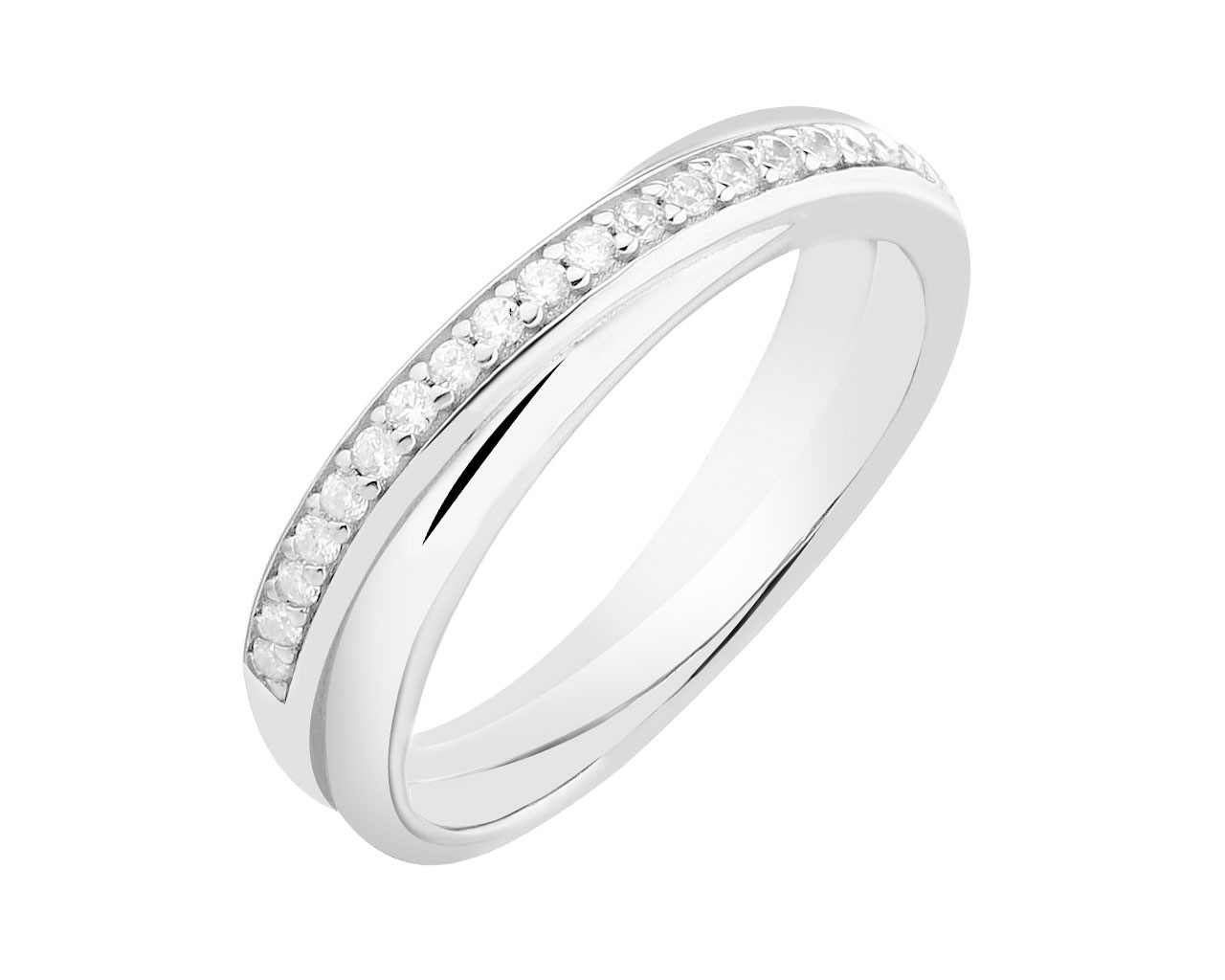 thumbnail image 2 of BENIAMINO 925 Sterling Silver Ring – 1.96ct Cubic Zirconia, Rhodium Plated, Princess Cut 2 of 5