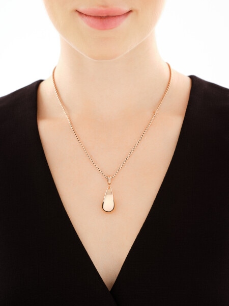 Naszyjnik ze stali szlachetnej - łezka