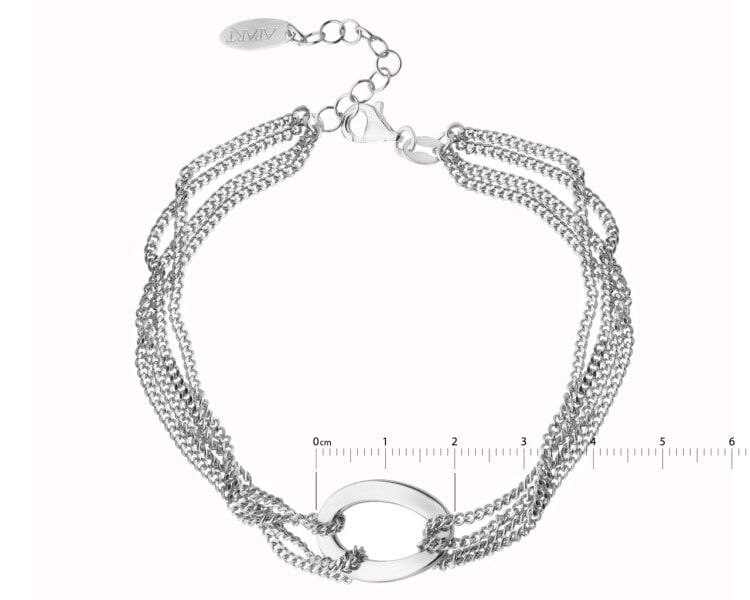 Rhodium Plated Silver Bracelet