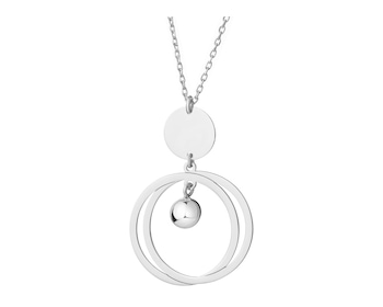 Stříbrný náhrdelník - kroužky, kolečko