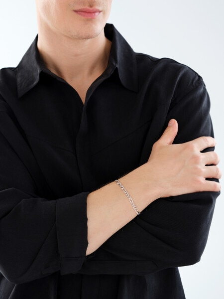 Rhodium Plated Silver Bracelet