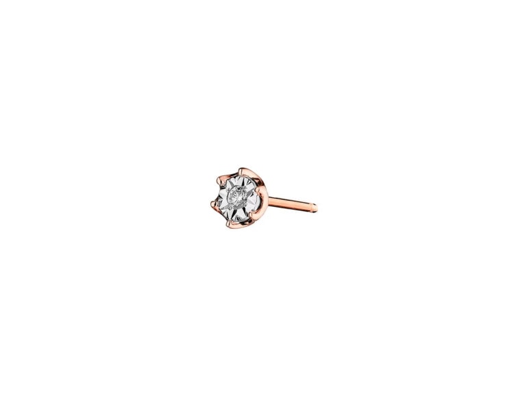 375  Earring with Diamond 0,01 ct - fineness 375