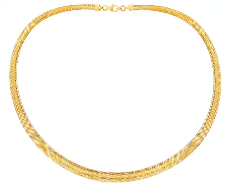 Zlatý pružný náhrdelník se zapínáním