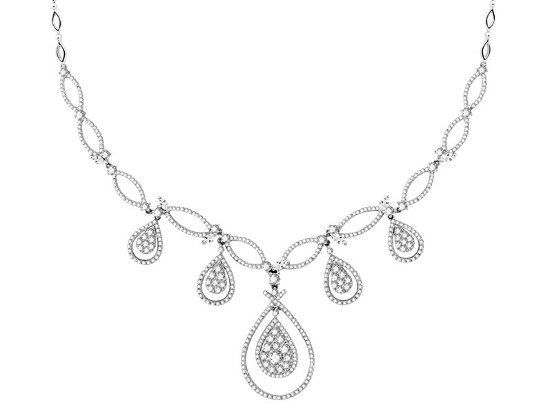 Round Brilliant 1.00 ctw VS2 Clarity, I Color Diamond 14kt White Gold  Earring & Necklace Set | Costco